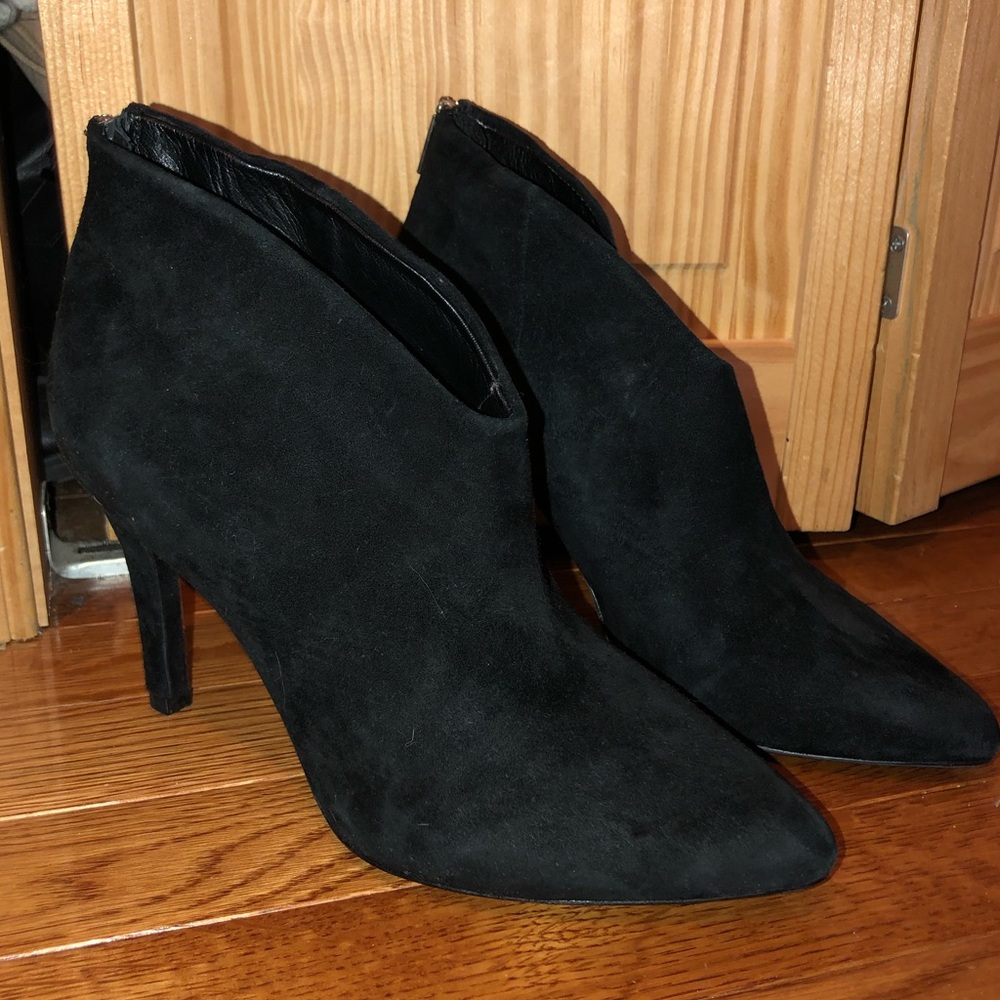 Joie black suede booties